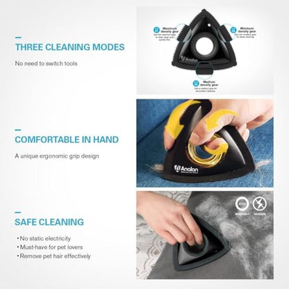 Mini Pet Hair Remover for Car Detailing(Suit with 2 Blades, Lemon Blue) - color: Lemon Blue