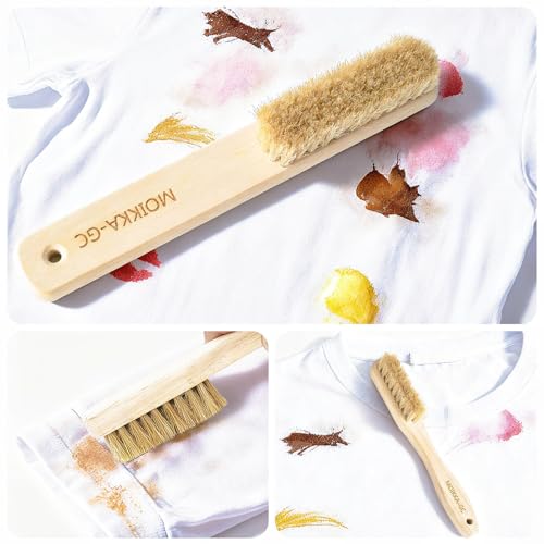 Large + Small Laundry Stain Brush Set with Soft Boar Bristles - size: Large&Small