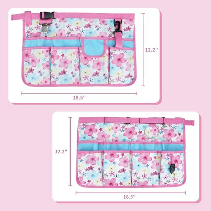 MELOTOUGH Bucket Caddy Organizer Bucket Tool Organizer for Garden Tools Fit 3.5 to 5 Gallon Bucket (Pink Flower) - color: Pink Flower