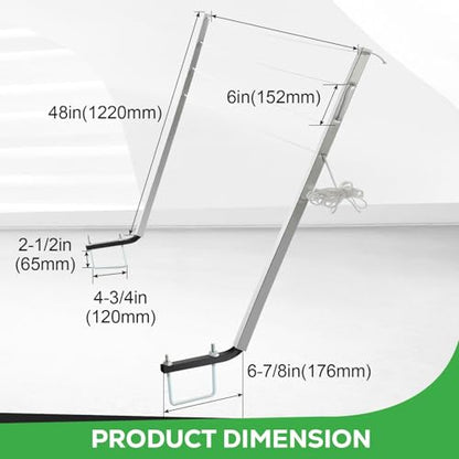 KUAFU RV Clothes Drying Rack Mounted Clothesline Fits 4 in Square Bumpers