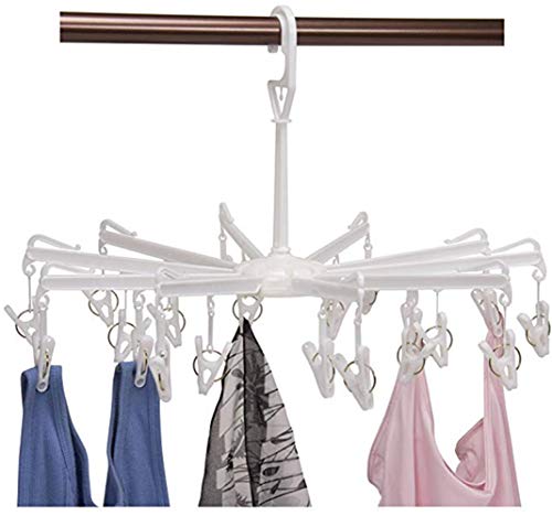 DurReus Foldable Clip Drip Laundry Hanger Portable Plastic Hanging Dryer with 20 Clips for Drying Cloth Diapers,Baby Clothes,Bras,Underwear,Hat,Gloves,Socks - color: 20 Clips Plastic