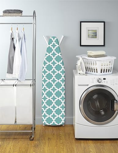 Whitmor Reversible Ironing Board Cover and Pad, Concord Turquoise, 54.0x15.0 - color: Concord Turquoise, size: 54x15 Inches
