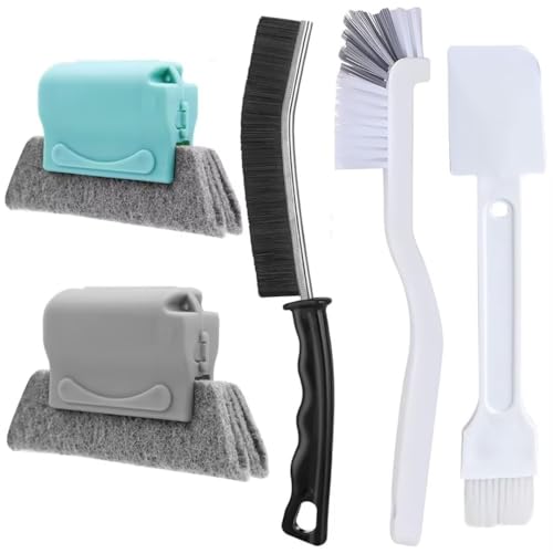 Deep Clean Brush Set Crevice Cleaning Brush Window Groove Cleaner Tools Kit for Small Spaces, Sliding Door, Shutter, Air Conditioner, Bathroom/Shower, Blinds, Vents