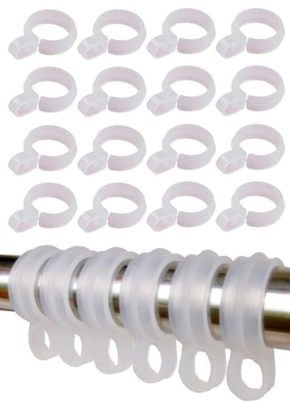 50 Pcs White Plastic Windproof Hanger Hooks Clothes Hanger Buckle Clip Laundry Hanging Hooks Closet Rod Hanging Tool for Drying Rack Suit Hangers Clothes Hangers