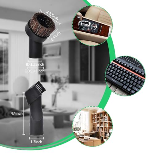 11 Pack Vacuum Attachments for Shop Vac Accessories, 1 1/4" Vacuum Attachments with Hardwood Floor Brush, 2 1/2" to 1 1/4" Vacuum Hose Adapter & 1 7/8" to 1" Adapter for shop Vac Attachment - size: 11 Pack
