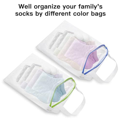 5-Pack Hanging Mesh Laundry Bags with S Metal Hooks, 10x12 Inch - color: 5 PACK, size: 10*12in