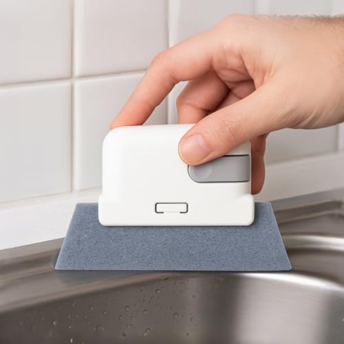 1 PcsWindow Track Cleaning Brush, Window Groove Cleaning Brush, Universal Window Sill Cleaner Tool, Sliding Door Track Cleaner Brushes for Home Kitchen Tracks Shutters Crevice Water Stain Remover