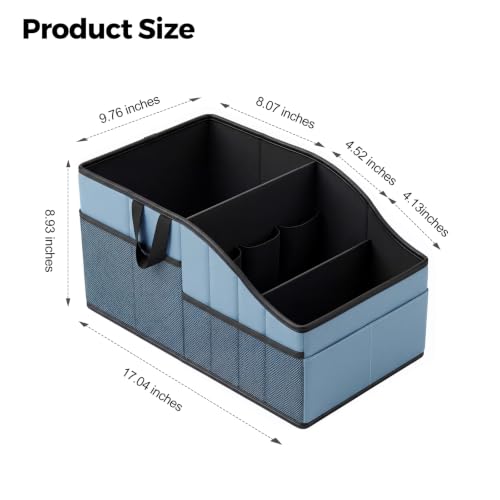 WHHMK Sturdy Leather Car Storage Support Up to 33 LB of Weight, Blue - color: Blue