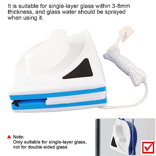 Plastic Double Sided Home Magnet Window Cleaner Tool, Practical Magnetic Glass Cleaner Tool for 3-8mm Single Glazed Window