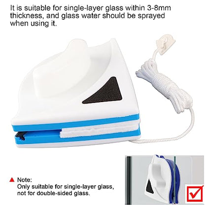 Plastic Double Sided Home Magnet Window Cleaner Tool, Practical Magnetic Glass Cleaner Tool for 3-8mm Single Glazed Window
