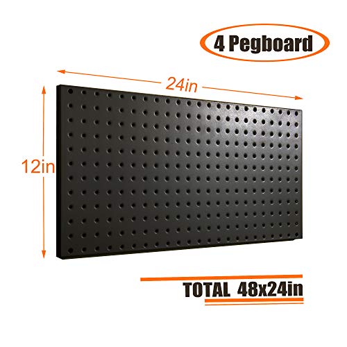 Wallmaster Garage Pegboard Storage Organizer - 48pcs Pegboard Hooks Set