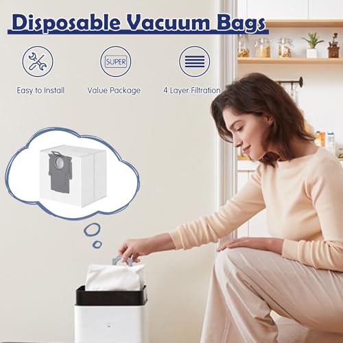 12 Pack Dust Bags for Roborock Q7 M5+/L5+, Q10 S5+/X5+, Q5+, Q5 Max+/Pro+ - size: Q10/Q5/Q7/Q8 Series Bags 12 Pack