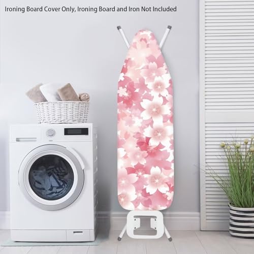Cherry Blossom Ironing Board Covers Heavy-Duty Fabric Non Slip Padded Ironing Board Covers Non, Easy to Install - color: Cherry Blossom