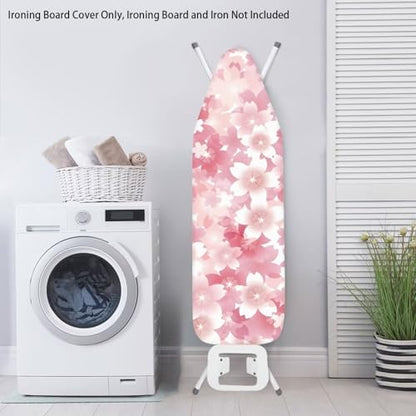 Cherry Blossom Ironing Board Covers Heavy-Duty Fabric Non Slip Padded Ironing Board Covers Non, Easy to Install - color: Cherry Blossom