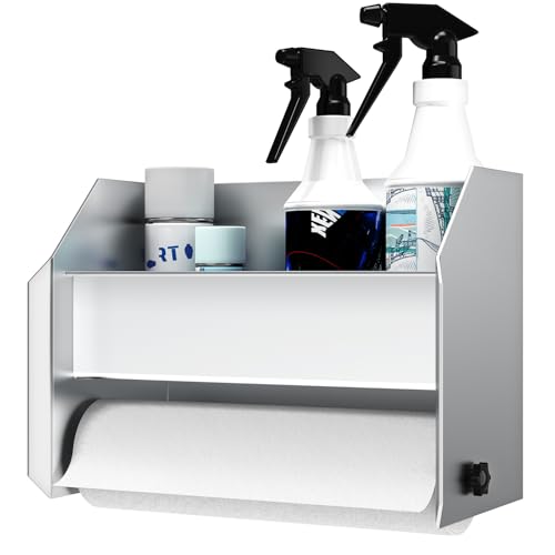 woiron Aluminum Hand Cleaning Station Organizer Bracket (Silver) - color: Silver