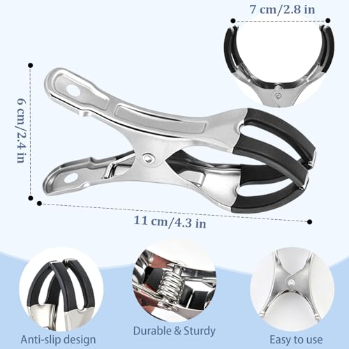 Beach Towel Clips for Beach Chairs | 10 Pcs Large Heavy Duty Metal Clothespins | Strong Grip Beach Towel Clip Multi-Purpose for Outdoor Clothesline Beach Pool Chairs Tablecloths Laundry (Black) - color: Black