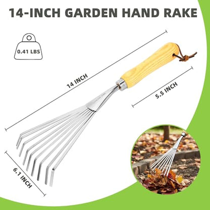 Hand Rake, Small Rake for Gardening, Mini Rakes for Flower beds