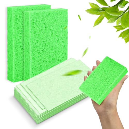 36 - Pack Non-Scratch Scrub Sponges - Sponges for Dishes and Washing Dishes, Cleaning Sponges for Kitchen Home and More（Green） - color: Green, size: 36 - Pack