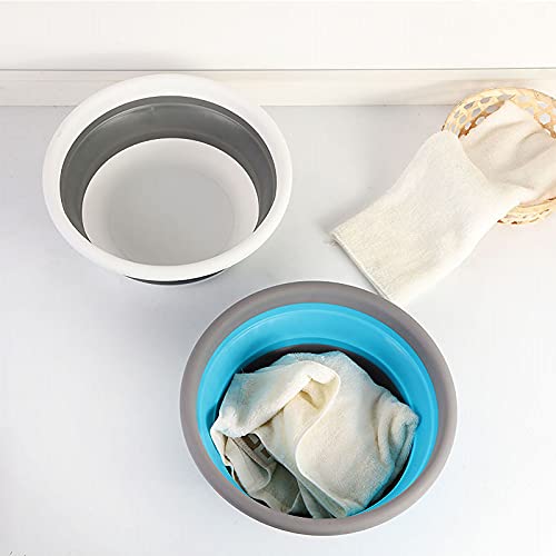 Collapsible Portable Wash Basin Dishpan 5L Kitchen Dish Pans Washing Basin Foldable Wash Dish Tub for Camping Supplies, Marine, Camper Accessories for Travel Trailers (Green) - color: Green