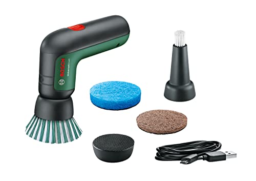 Bosch DIY 3.6V Cordless Cleaning Kit (Body, Hard, Detail Brush, Pad Holder, Hard, Soft Polishing Pad, Micro USB Cable) - Waterproof, Cleaning Function