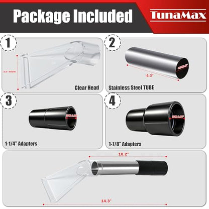 TunaMax Extractor Tool Hand Wand with Clear Head, Car Detailing Vacuum Wand