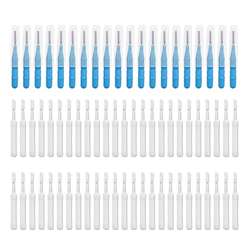 70 Pcs Shower Head Cleaner Tools, 2 Styles Shower Head Cleaning Brushes Bathroom Showerhead Picks Accessories for Unclogging Tiny Nozzles Small Holes Faucets Sink Gaps