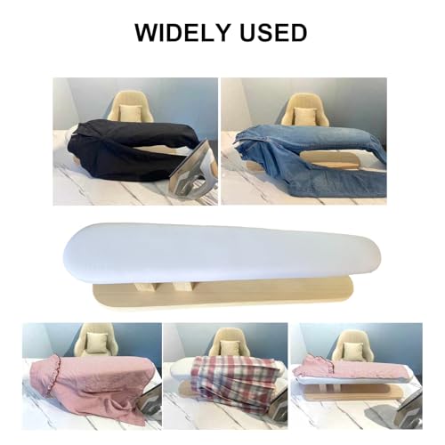 Tabletop Ironing Board Padded Small Ironing Board with Wooden Base, Chest & Sleeve Ironing Boards for Tailor, Household, Laundry Room, Apartment - size: Long