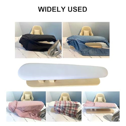 Tabletop Ironing Board Padded Small Ironing Board with Wooden Base, Chest & Sleeve Ironing Boards for Tailor, Household, Laundry Room, Apartment - size: Long