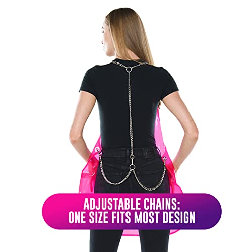 Colortrak Nothing to Hide, Transparent Stylist Apron, One-Size-Fits-Most, Adjustable Chains, Chemical and Waterproof, Vinyl - color: Pinky Promise