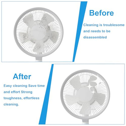 4 Pcs Cobweb Duster, Bendable Fan Duster, Plastic Fan Cleaner Brush,Microfiber Head Dusting Brush, Reusable Dust Remover for Air Conditioning Shutters,Ceiling Fan Blades,Air Vents, Curtains, Cars