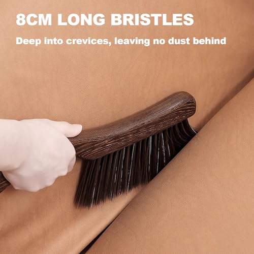 Hand Broom Soft Bristles Duster with Solid Wood Handle Quick Dusting Brush for Sofa Bed Furniture Musical Instruments (Chicken Wing Wood) - color: Chicken Wing Wood