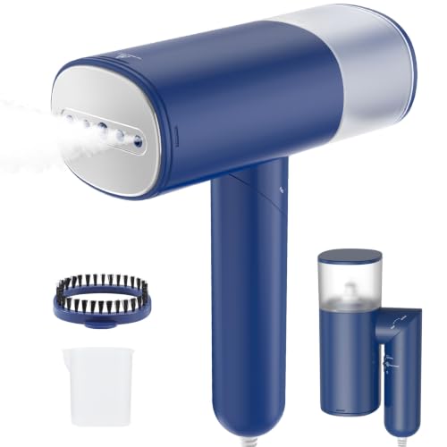 Handheld Steamer for Clothes, 1200W Foldable Travel Steamer, 20 Sec Preheat Garments Wrinkle Remover, 120V Portable Hand Iron with 150ml Water Tank, Clothes Steamer for Home Travel Blue - color: BLUE