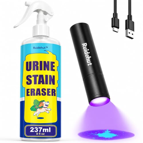 Stain & Odor Remover + Pet Urine Detector Kit, 8 fl oz - size: 8 fl oz (Includes UV Light)