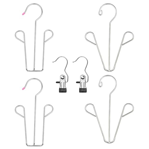 Stainless Steel Shoe Drying Rack 4 Pack, Shoe Hanger(Silver A+B) - color: Silver A+b