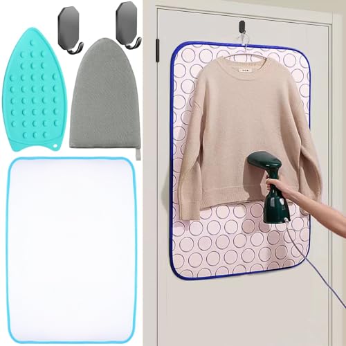 Portable Ironing Mat for Table Top Ironing Pad for Countertop Thick Ironing Blanket Over The Door Steamer Pad Washer Dryer Heat Resistant Pad Cover Travel Ironing Board (Medium 31.5"x23.6") - size: Medium 31.5"x23.6"