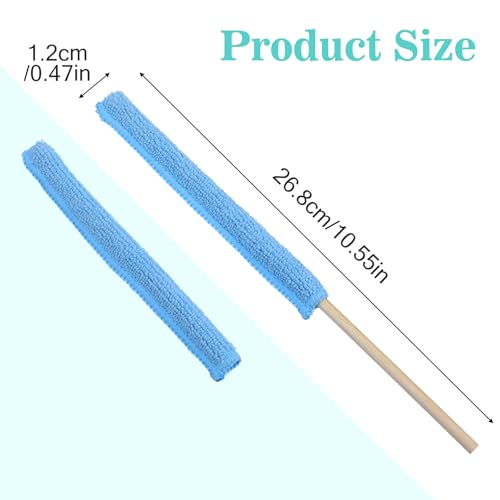 14 Pcs Air Vent Cleaner, Microfiber Detail Mini Duster Sticks, Disposable Crevice Cleaning Tool, Microfiber Mini Fan Dust Cleaner for Vent,Window,Car,Home & Office