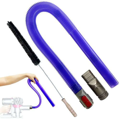 Vacuum Accessories & Attachment Compatible with Dyson V7 V8 V10 V11 V15 V6 DC58 DC59 - Dryer Vent Cleaner Kit & Refrigerator Condenser Coil Brush- Flexible Crevice Tool for Small Crevice