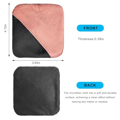 Ohleats Car Screen Cleaner, Microfiber Cleaning Pad - color: Pink&Gray,2Pcs