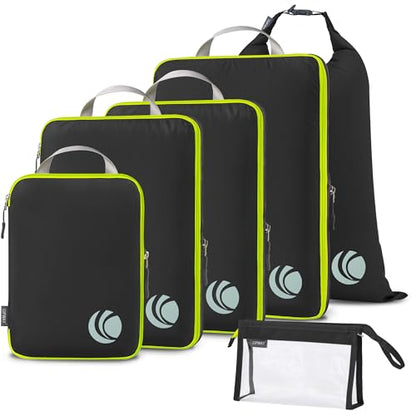 Cipway Compression Packing Cubes for Travel (6 Piece,Black) - color: Black, size: 6PCS