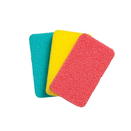Handy Gourmet Silicone Sponges (Set of 3 Colors) Kitchen and Dish Scrubber, Fragrance, Mildew, Odor Free, Multi (JB8489S3) - size: Set of 3