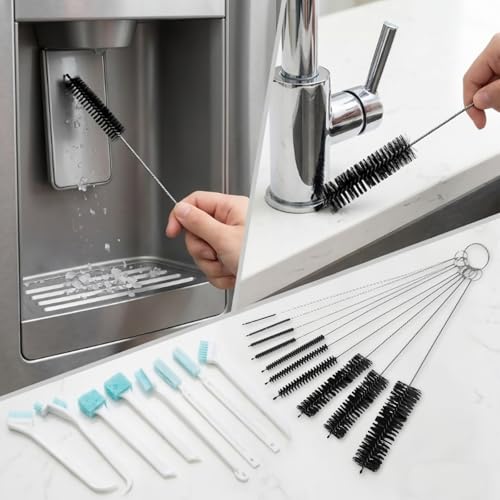 18 Pcs Multifunctional Crevice Cleaning Brush Enduring Crevice Sweeping Brush Set Comfortable Grip Cleaning Scrub Set for Clean
