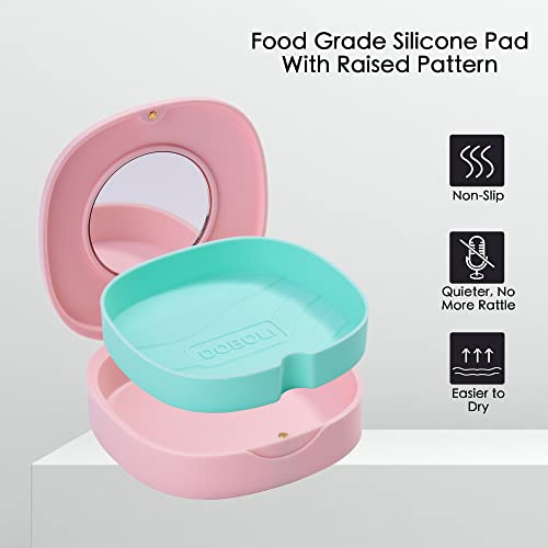 Doboli Retainer Case,Slim Aligner Mouth Guard Case Compatible with Invisalign Pink - color: Pink
