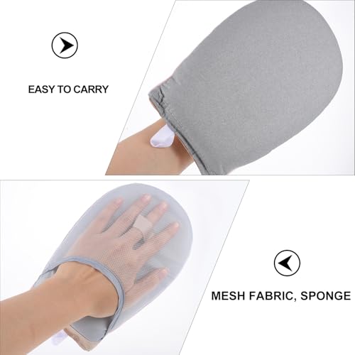 2pcs Heat-Resistant Garment Steamer Ironing Gloves with Finger Loop, Portable Handheld Steamer Mitts for Convenient Clothing Care, Mini Ironing Board for Home Use