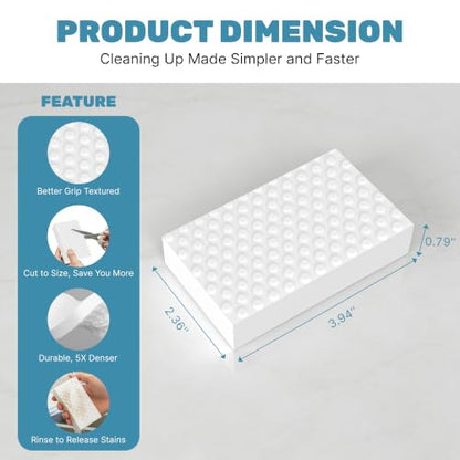 Melamine Sponge Erasers, 10 Pack Extra Dense Magic Sponge Foam Pads