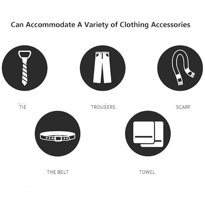 Pants Hangers Space Saving Clothes Hanger for Closet, 5 Layer - color: Rose Red+silver