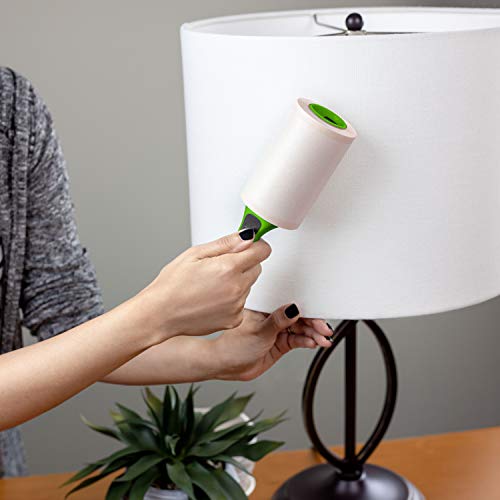 Evercare Pet Hair Lint Rollers All Purpose Use 100 Easy-Tear Sheets Per Roll Reusable Sticky Roller Pets Cat & Dog Hair Remover Contoured Handle for Furniture Clothing & Cars, Green (Pack of 12) - size: Pack of 12 (300 Sheets)