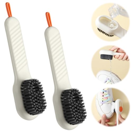 2 Pcs 2 in 1 Multifunction Cleaning Brush Shoe Laundry Brush, Scrub Brushes