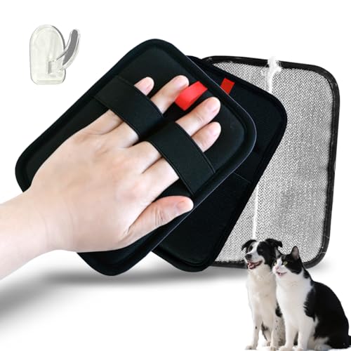Pet Hair Removal Glove for Dogs & Cats, Electrostatic Gloves Pet Hair Removal Tool Mitt，Dog&Cat Hair Remover for Furniture Couch, Carpet, Clothing and Bedding，Reusable Pet Hair Remover Tool 2 Packs - size: 2 Packs