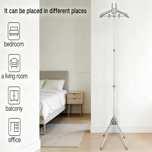 Adjustable Garment Steamer Rack & Ironing Glove, Grey