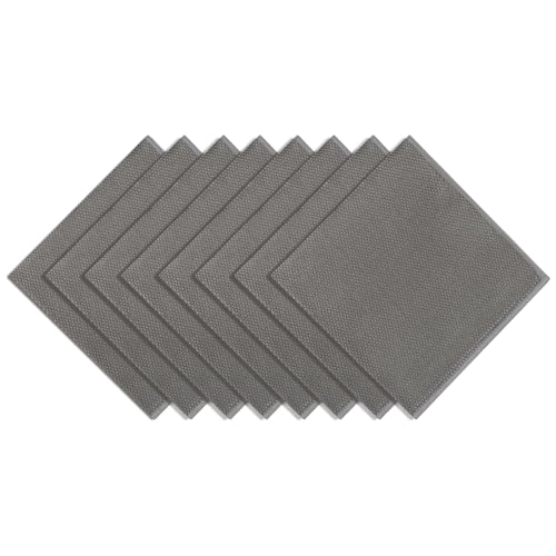 KinHwa Microfiber Glass Cleaning ClothsWindow Cleaning Cloth Lint free Scratch Free Polishing Cloths for Dishes Eyeglasses Car Stainless Steel Appliances Mirrors Screens 16In x 16In Gray 8Pack
